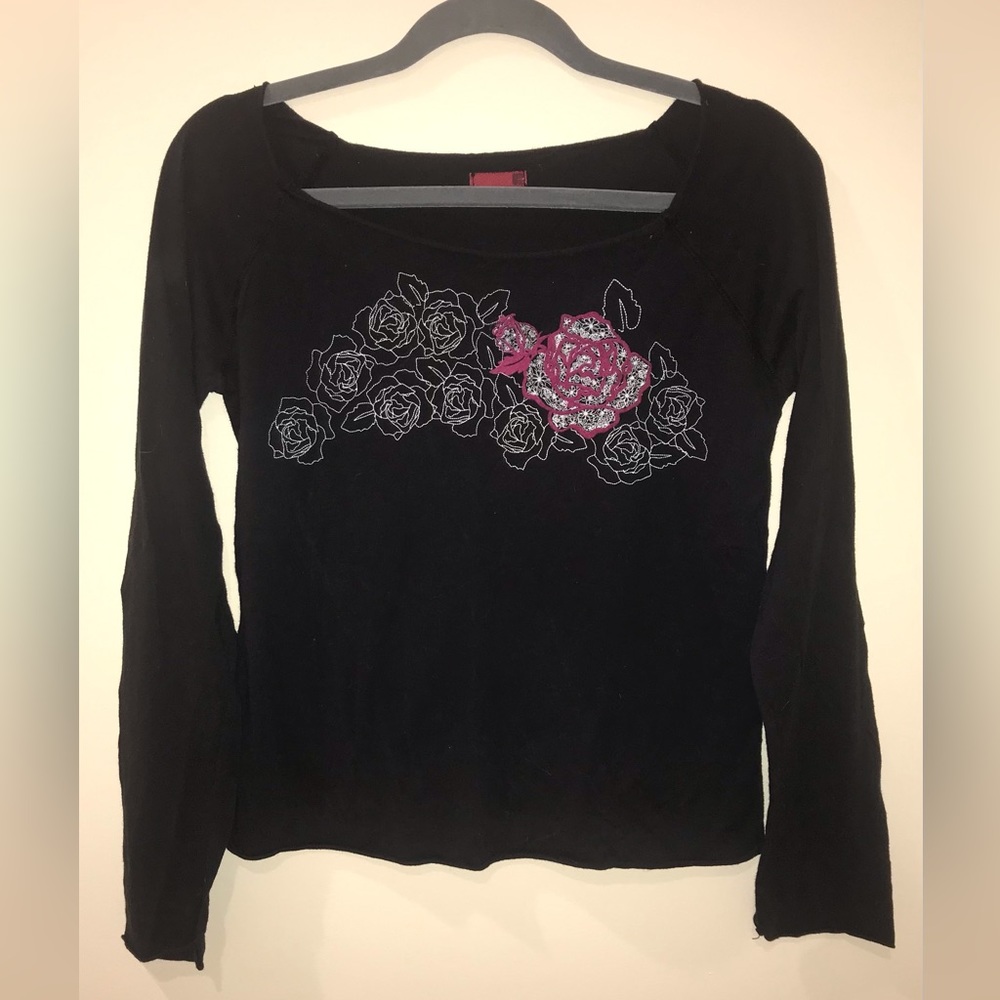 VINTAGE FOREVER 21 CROPPED LONG SLEEVE TOP